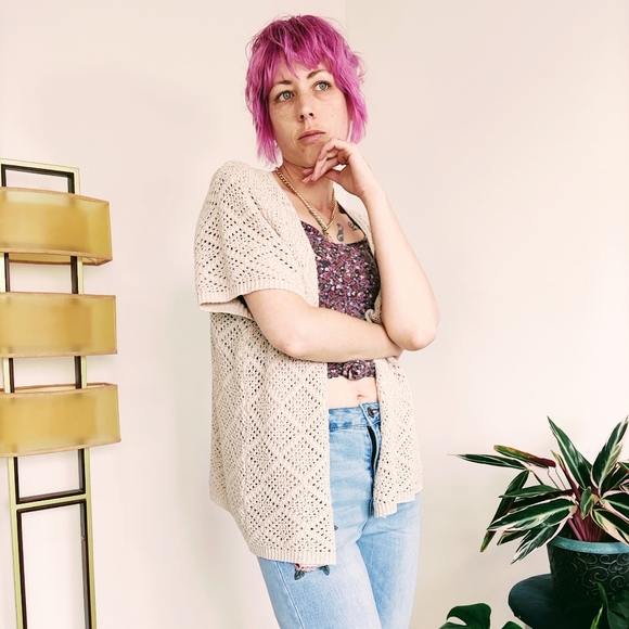 Vintage 80s Knit Cardigan - Picture 5 of 13